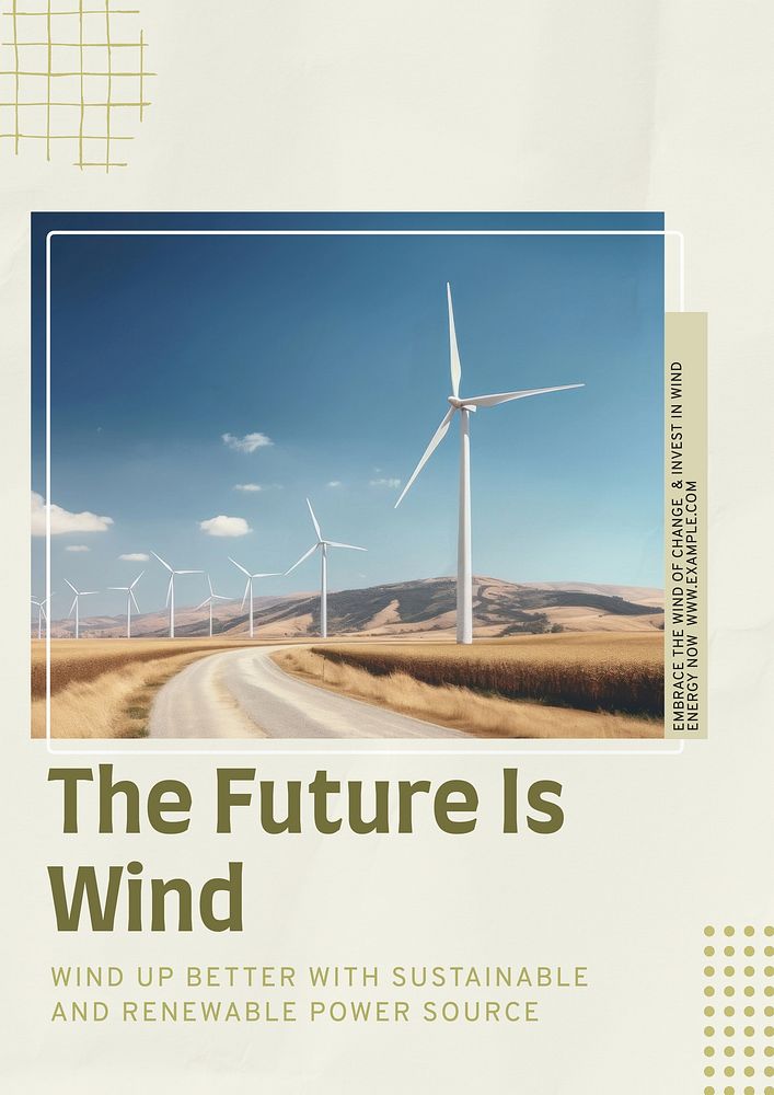Wind energy future poster template