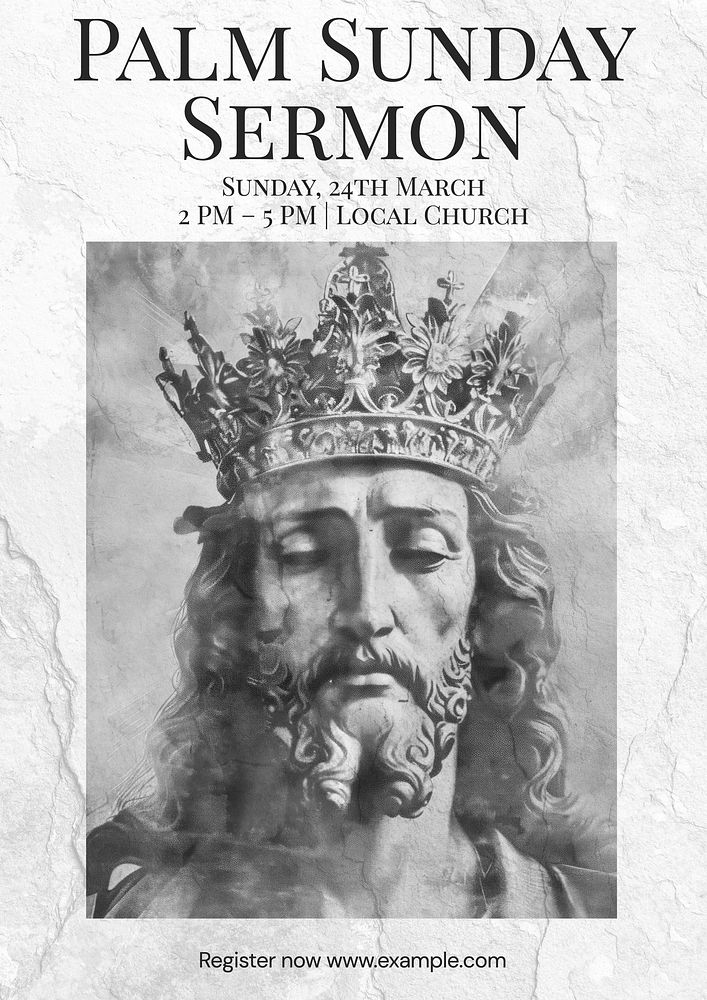 Palm Sunday sermon poster template | Free Photo - rawpixel