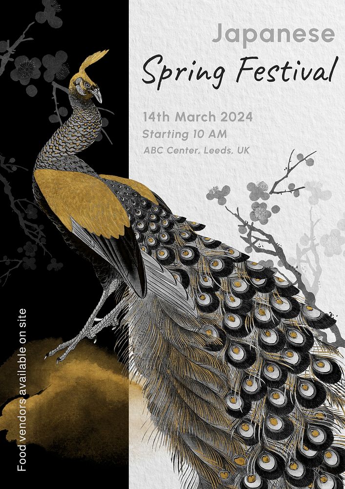 Spring festival poster template