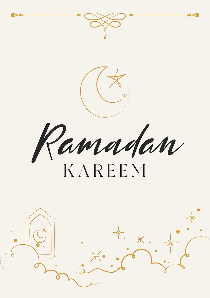 Ramadan kareem  poster template