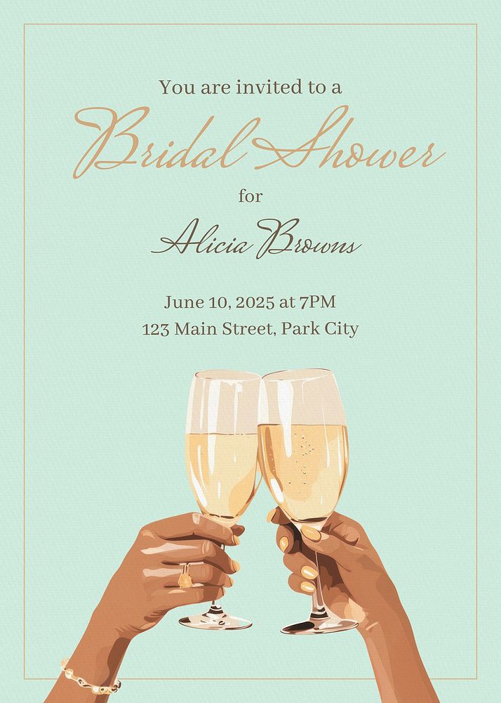 Bridal shower card template