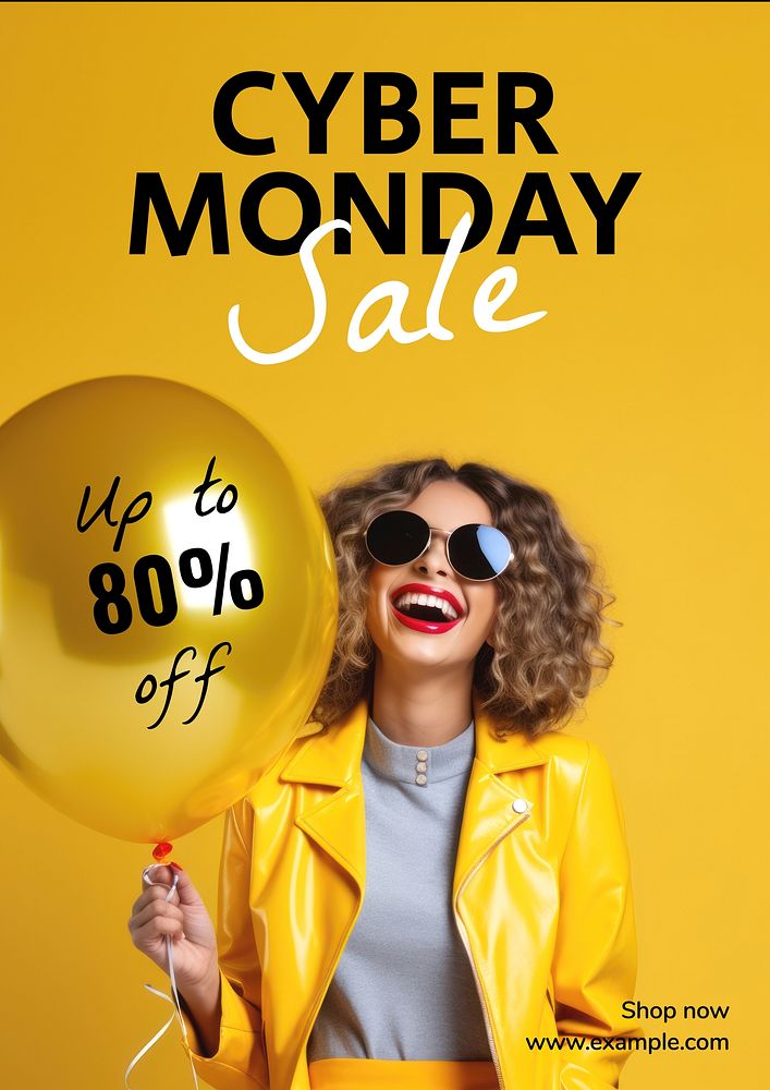 Cyber Monday sale   poster template