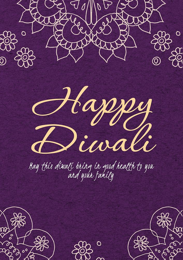 Happy diwali editable poster template