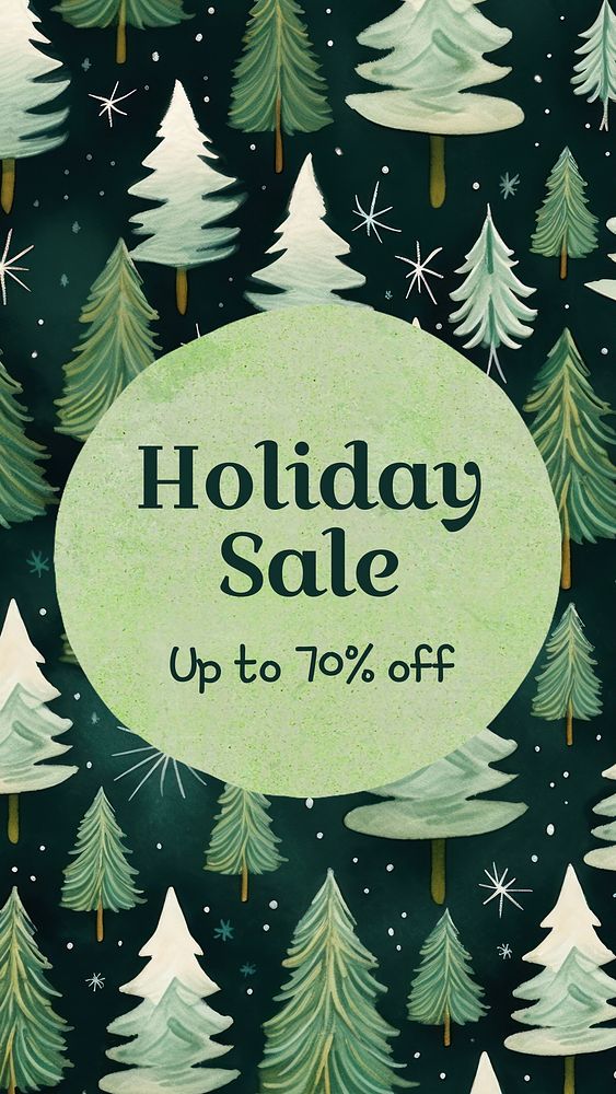 Holiday sale Instagram story template, editable text