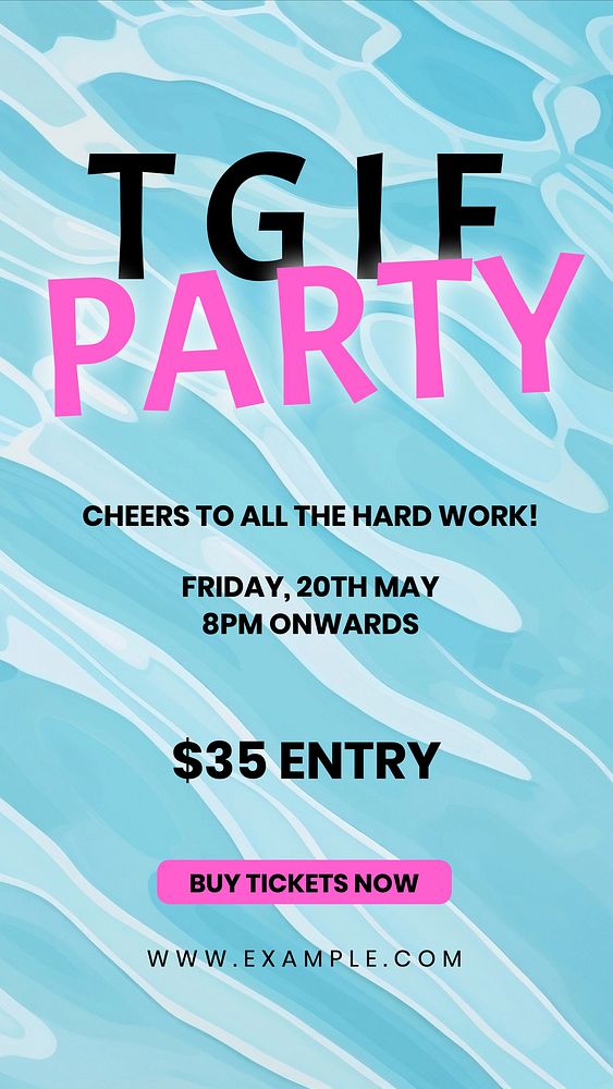TGIF party Facebook story template