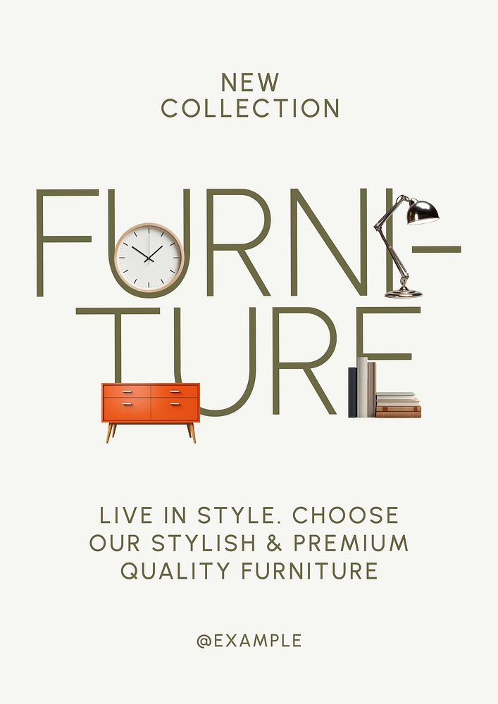 Furniture poster template