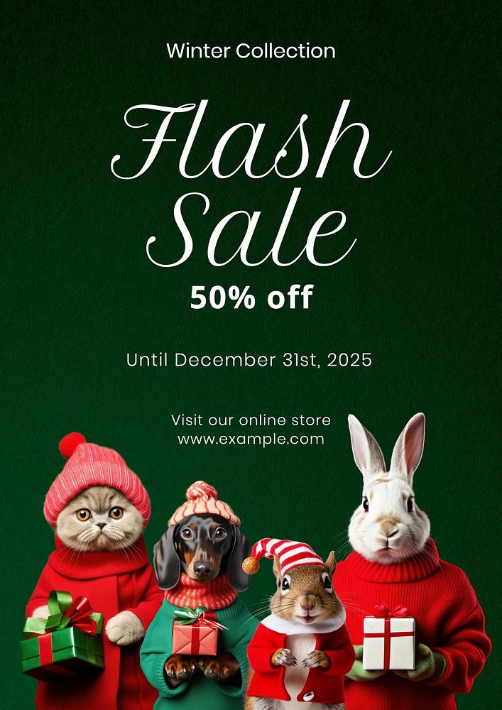 Flash sale  poster template