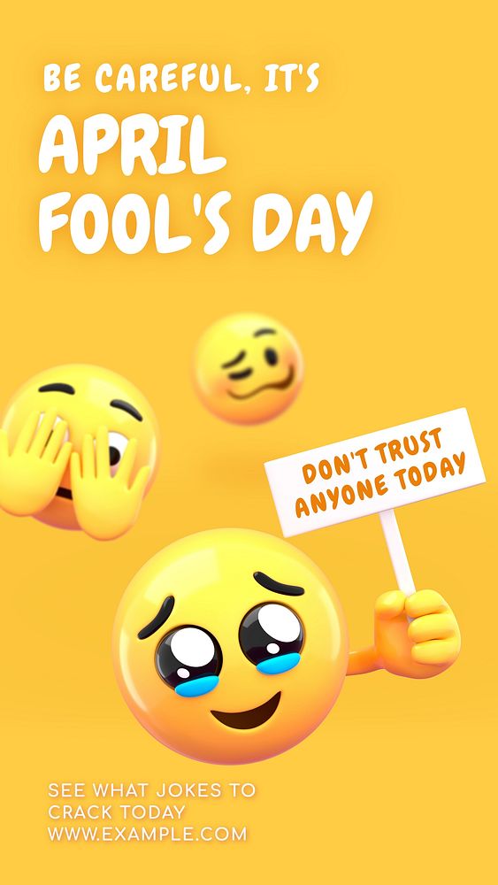 April fool's day Facebook story template