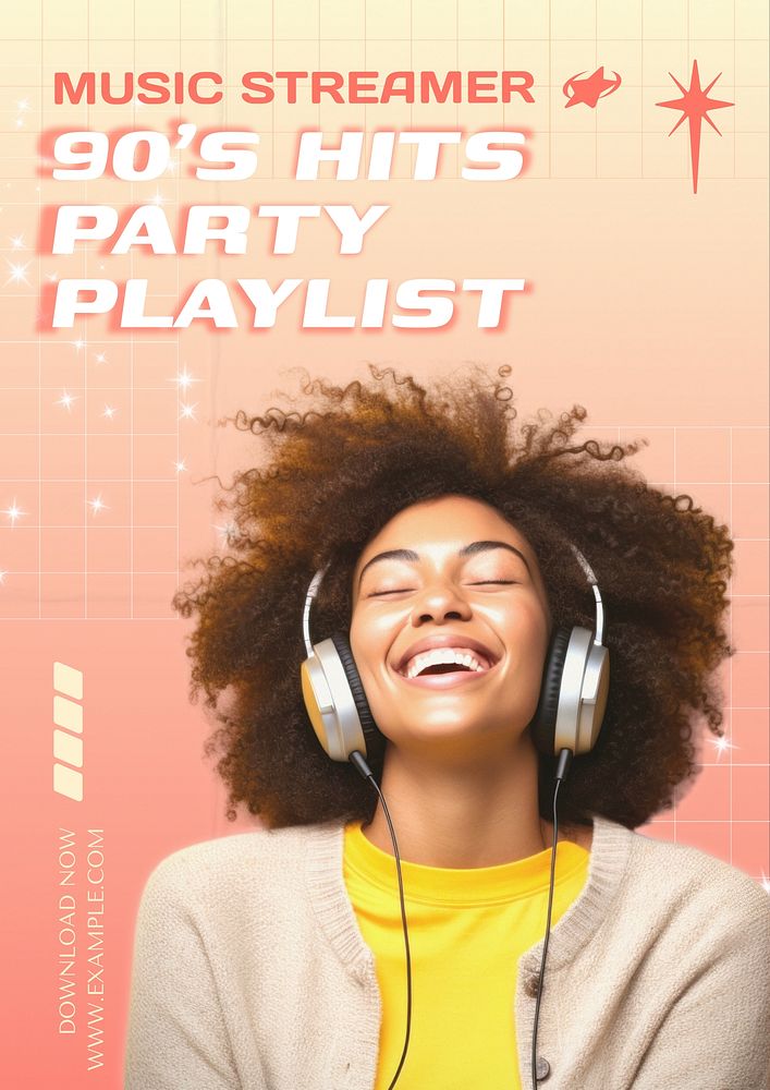Party playlist  poster template