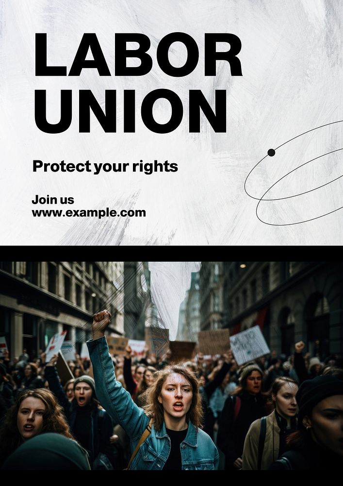 Labor union poster template