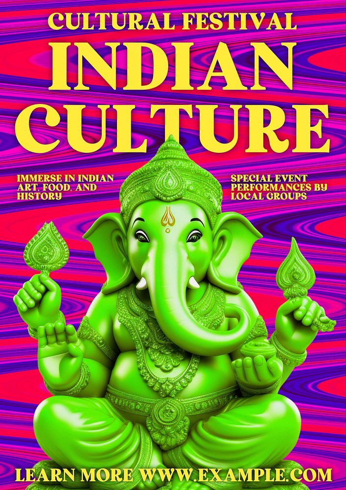 Cultural festival indian culture poster template