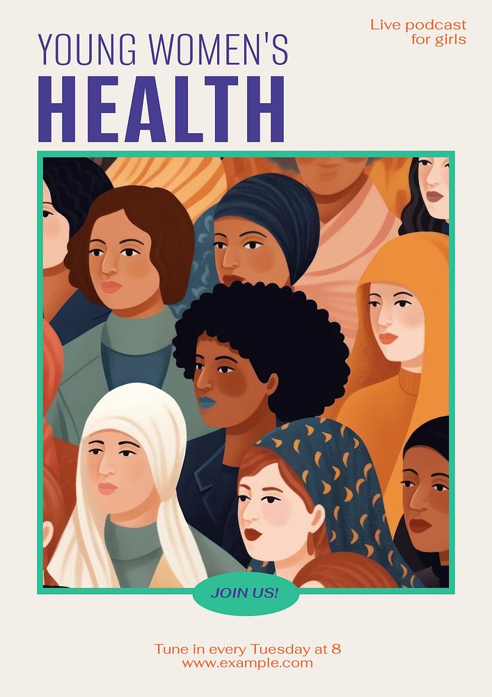 Women's health poster template