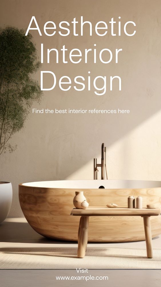 Aesthetic interior design Instagram story template