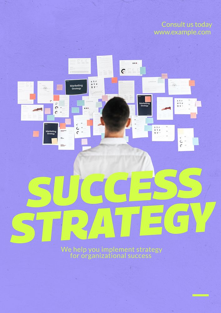 Success strategy  poster template   & design