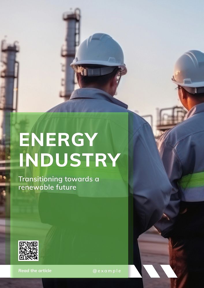 Energy industry poster template