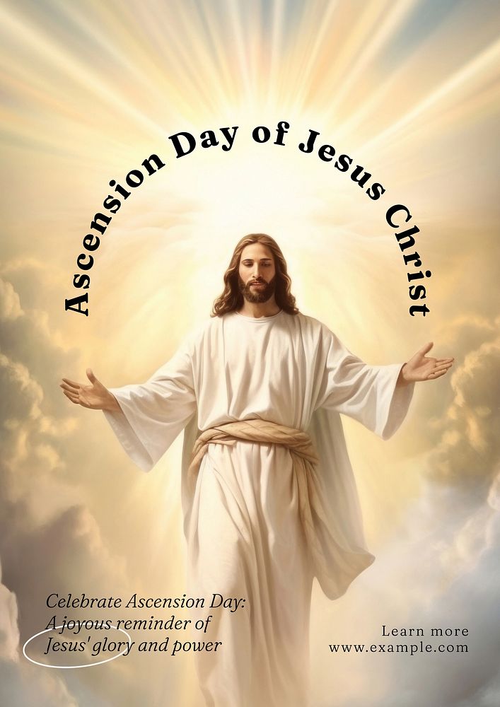 Ascension day  poster template