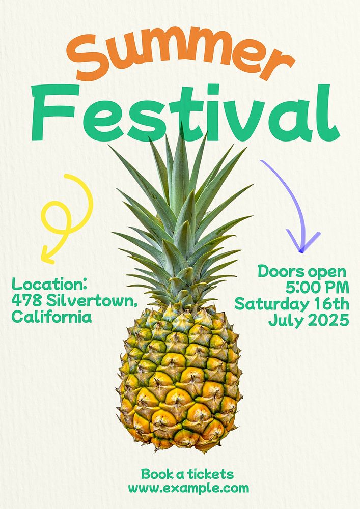 Summer festival & event poster template