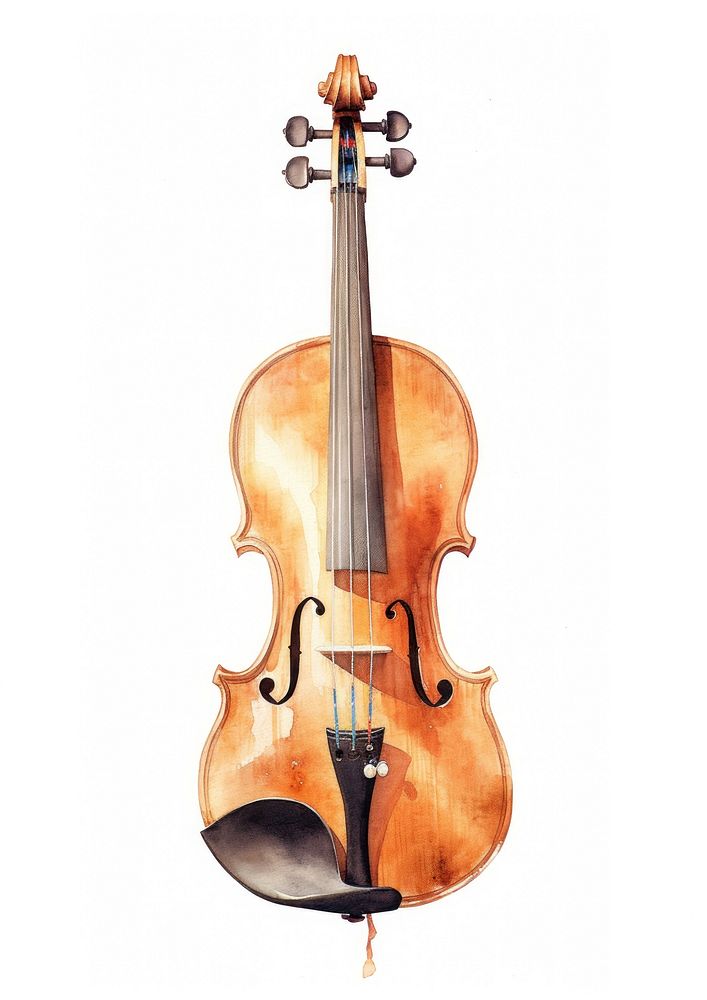 Illustration of violin fiddle viola cello.