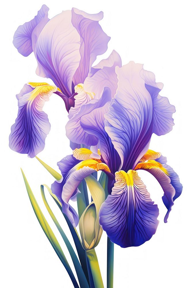 Iris flower blossom purple person.