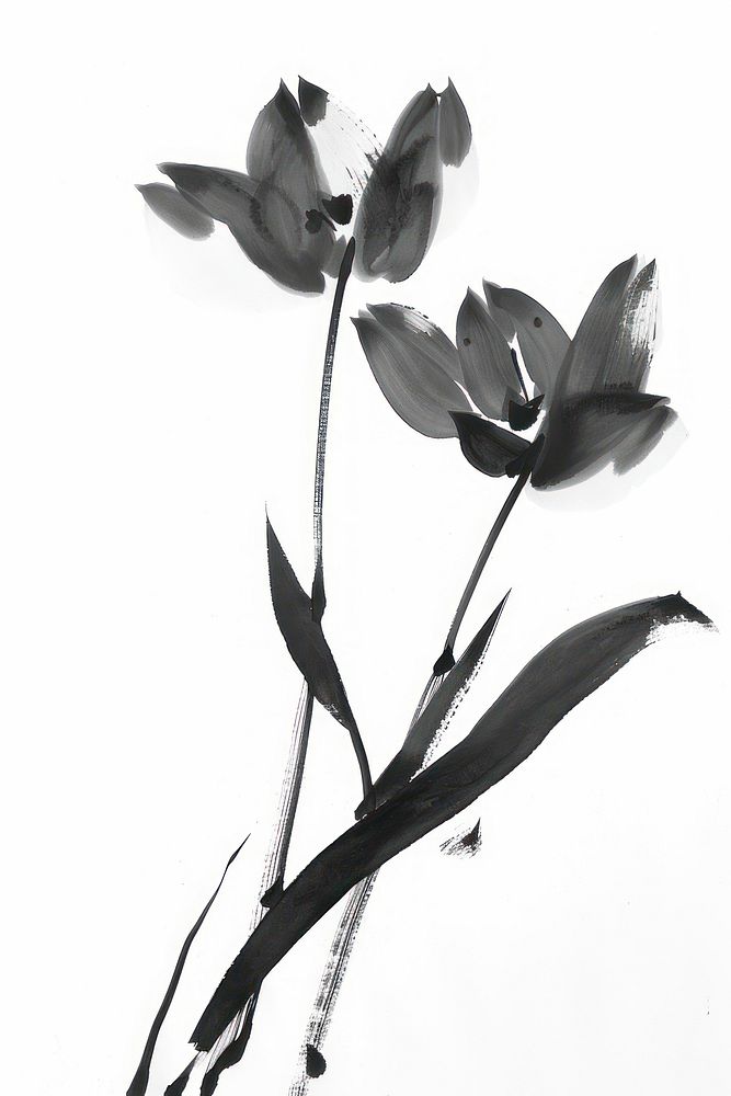 Tulip Japanese minimal art illustrated weaponry.