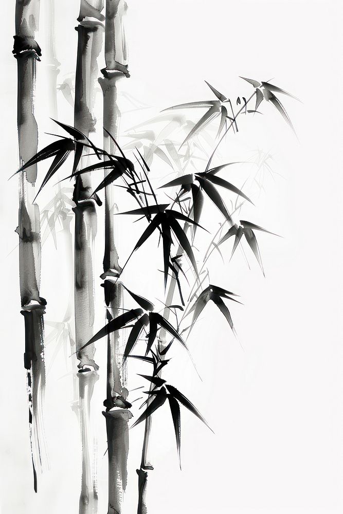 Bamboo wood Japanese minimal bamboo person plant.