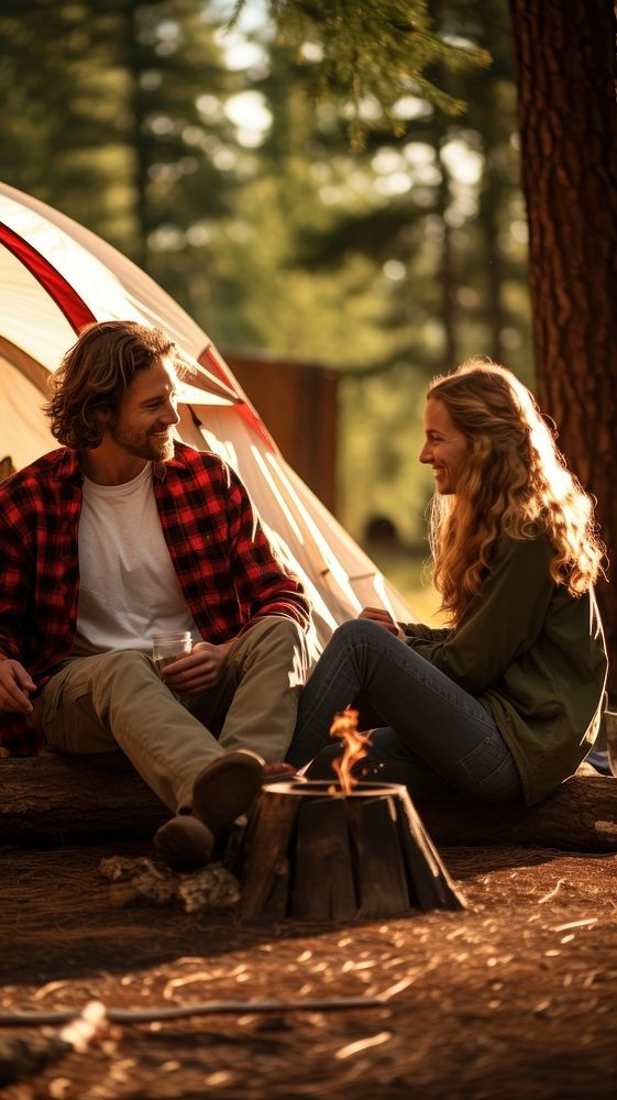 Camping outdoors romantic clothing.