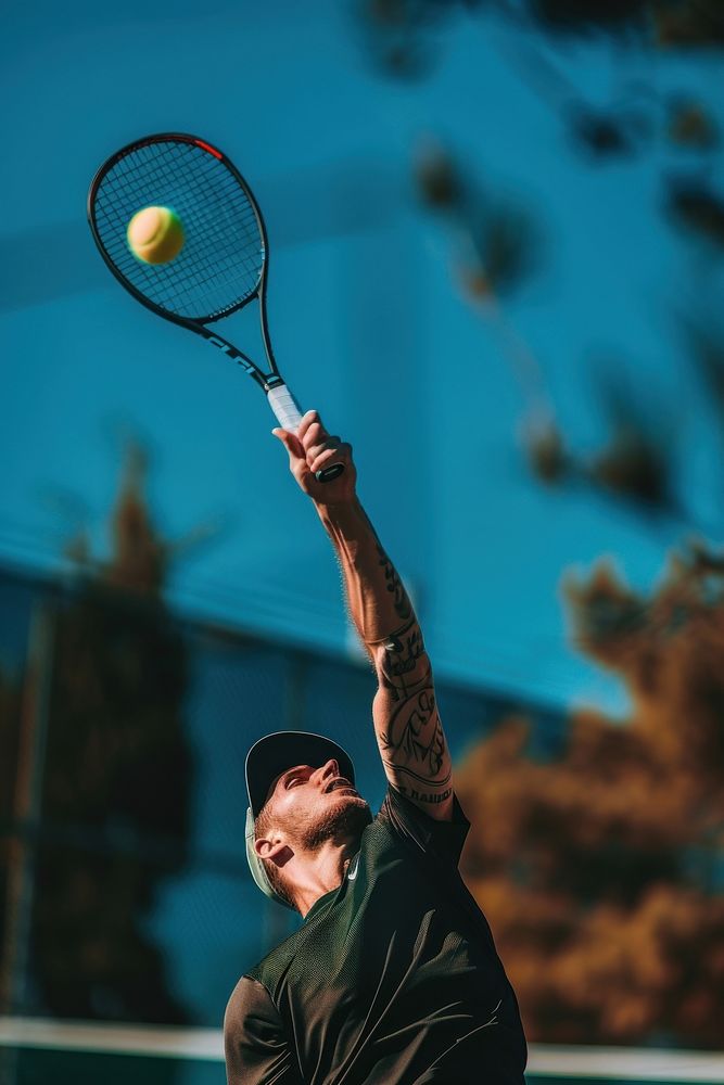Tennis sports person racket.