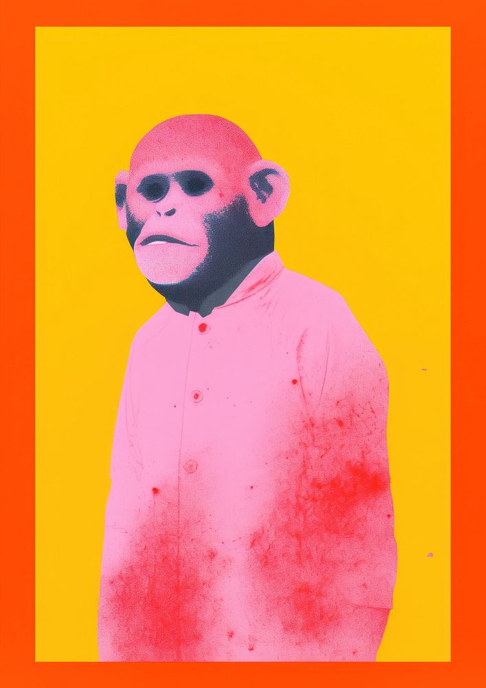 Monkey art photography portrait.