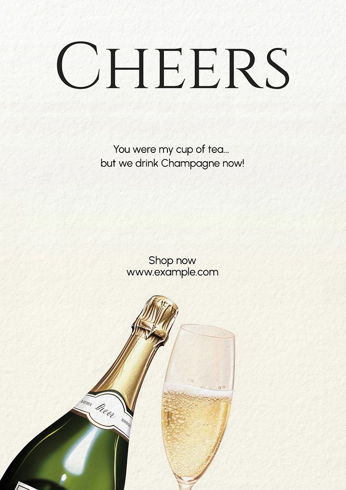 Bottle of Bubbles poster template