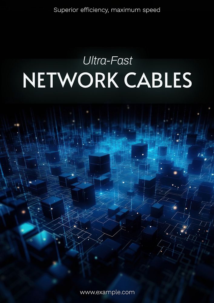 Network cables poster template
