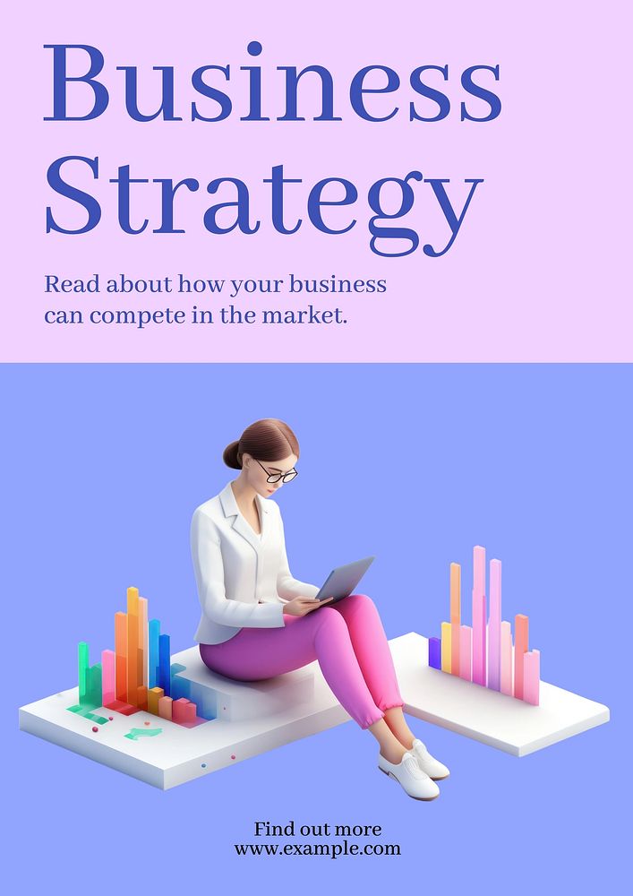 Business strategy  poster template