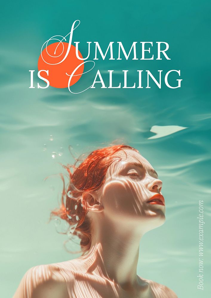 Summer is calling poster template