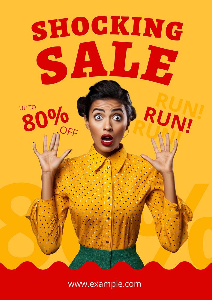Shocking sale   poster template
