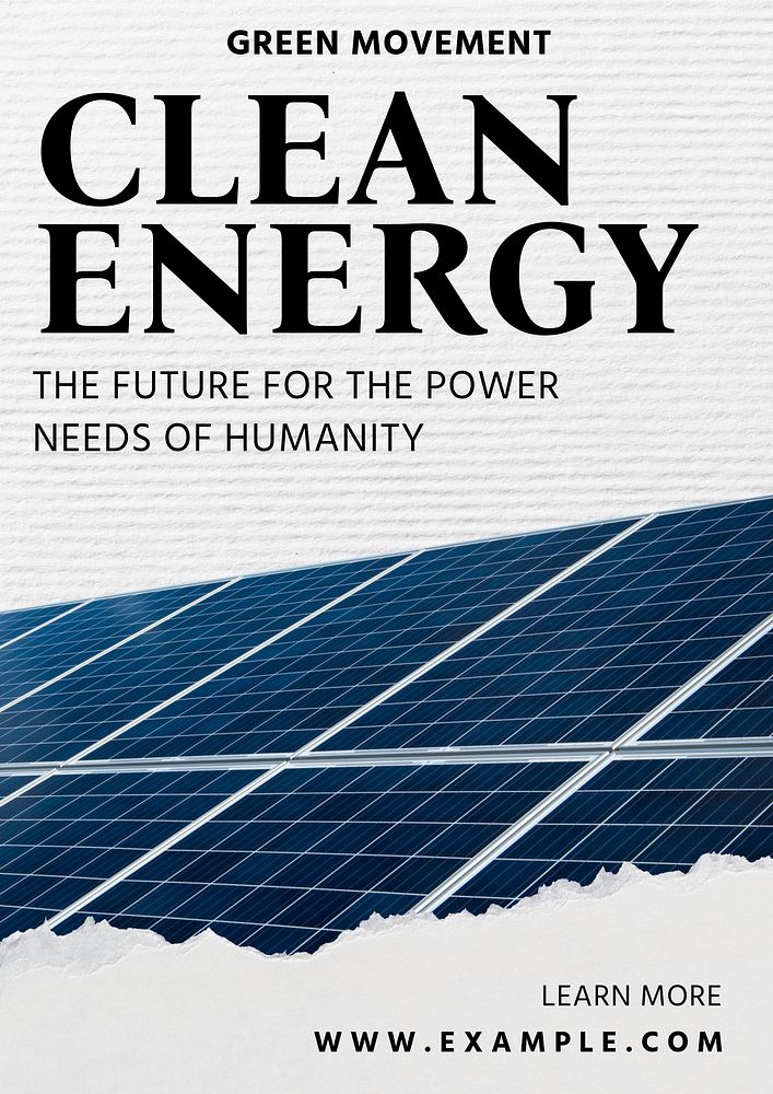 Clean energy  poster template   & design