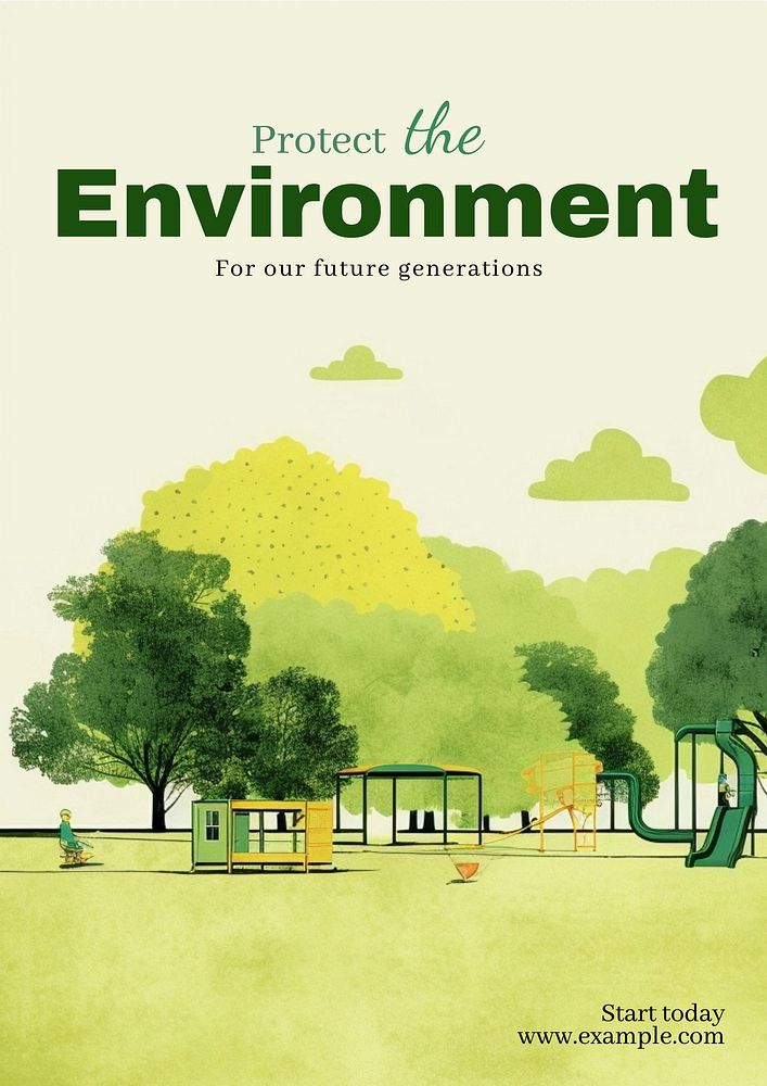 Protect the environment poster template
