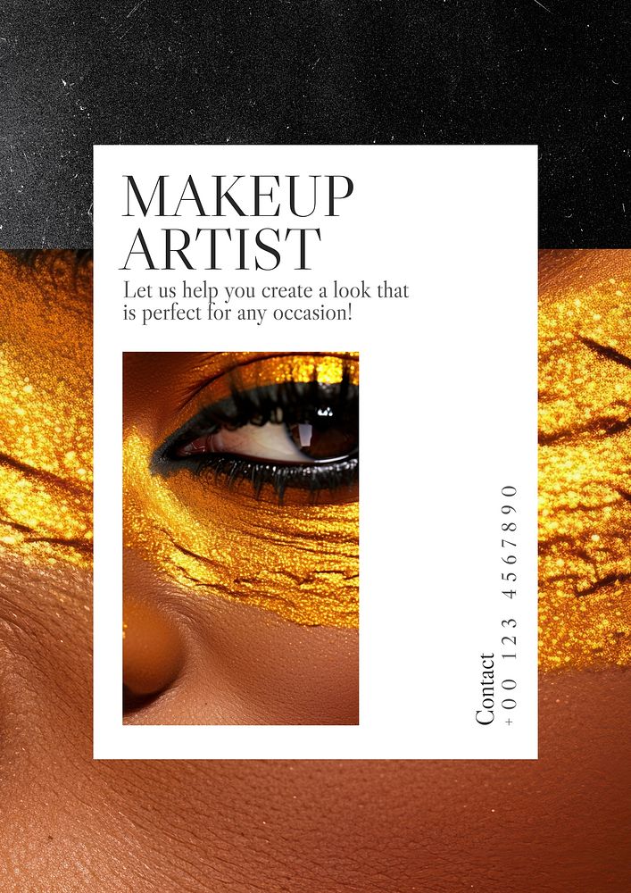 Makeup artist poster template