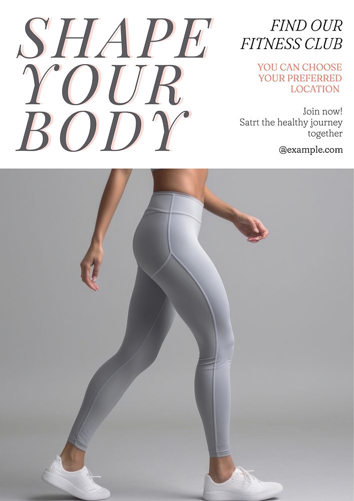 Shape your body poster template