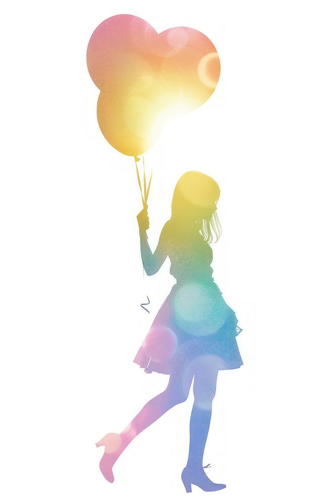 Girl holding balloon clothing footwear apparel.