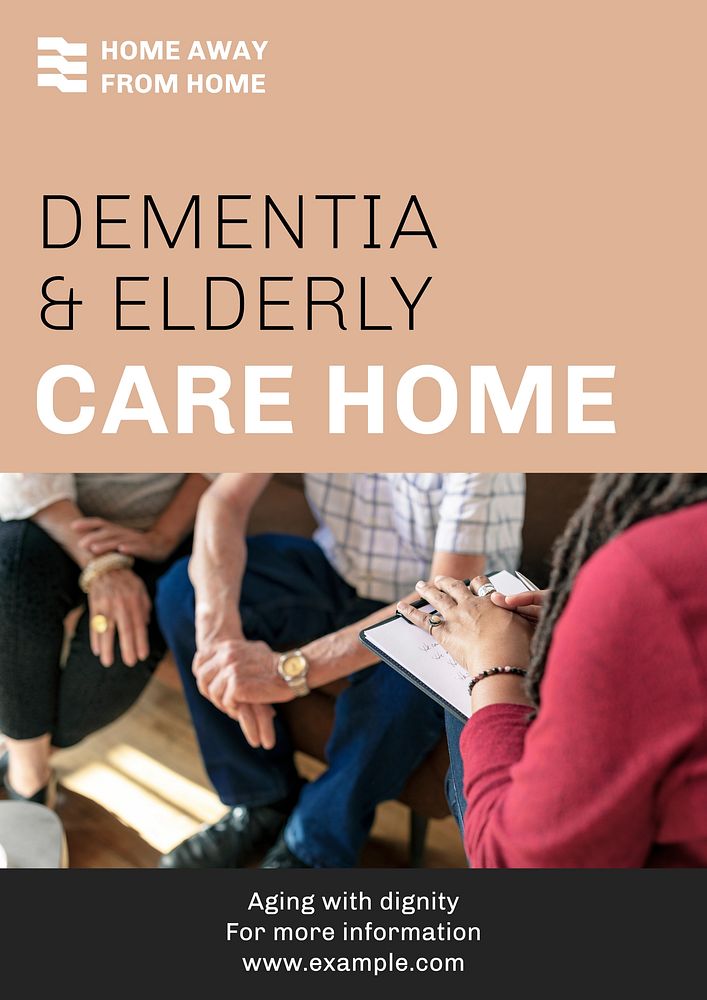 Dementia care poster template