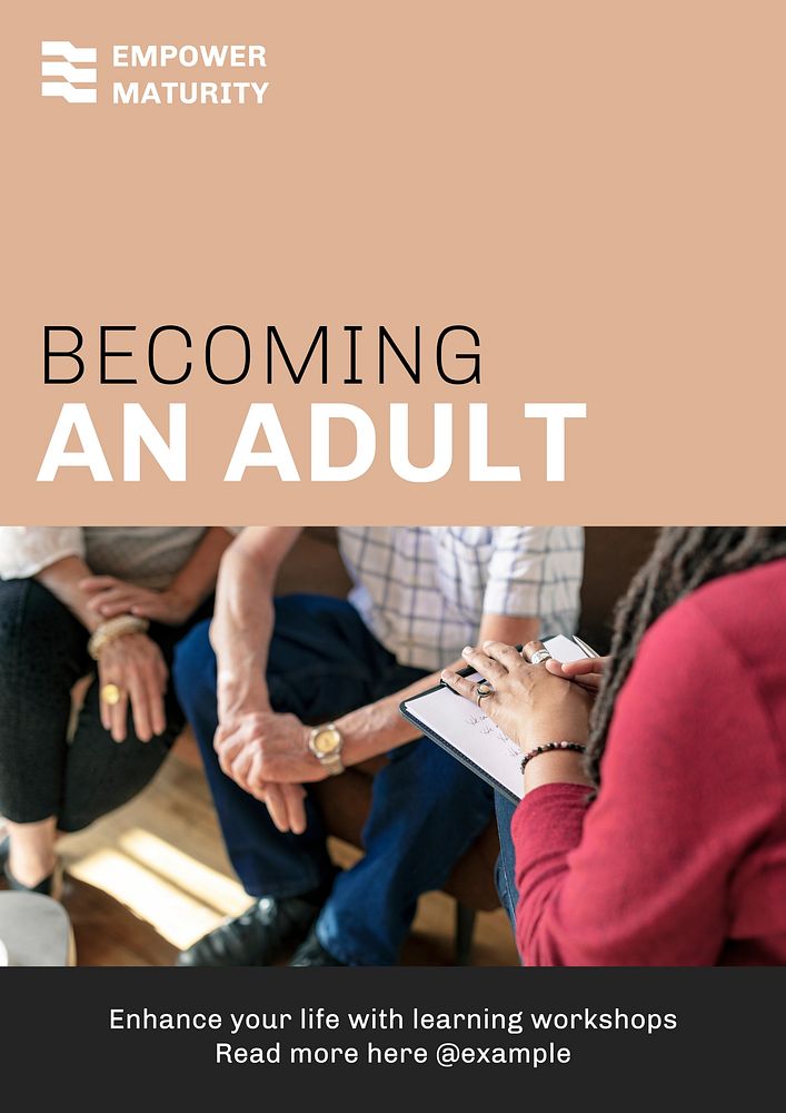 Adults poster template