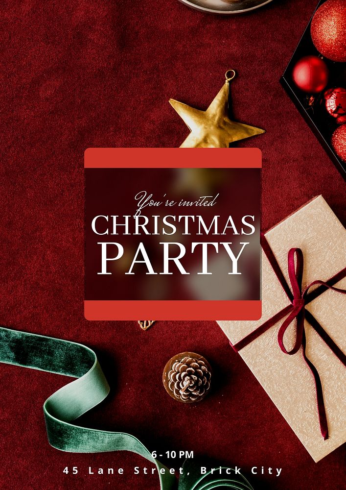 Christmas party  poster template and design