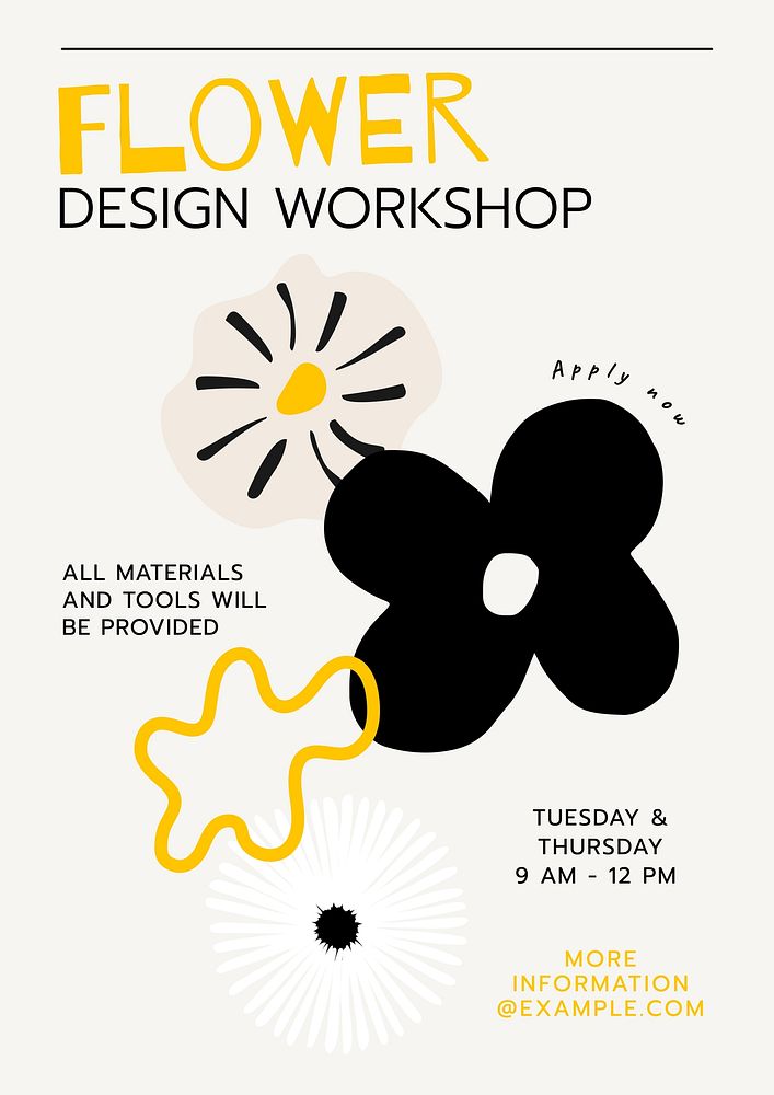 Flower design  poster template