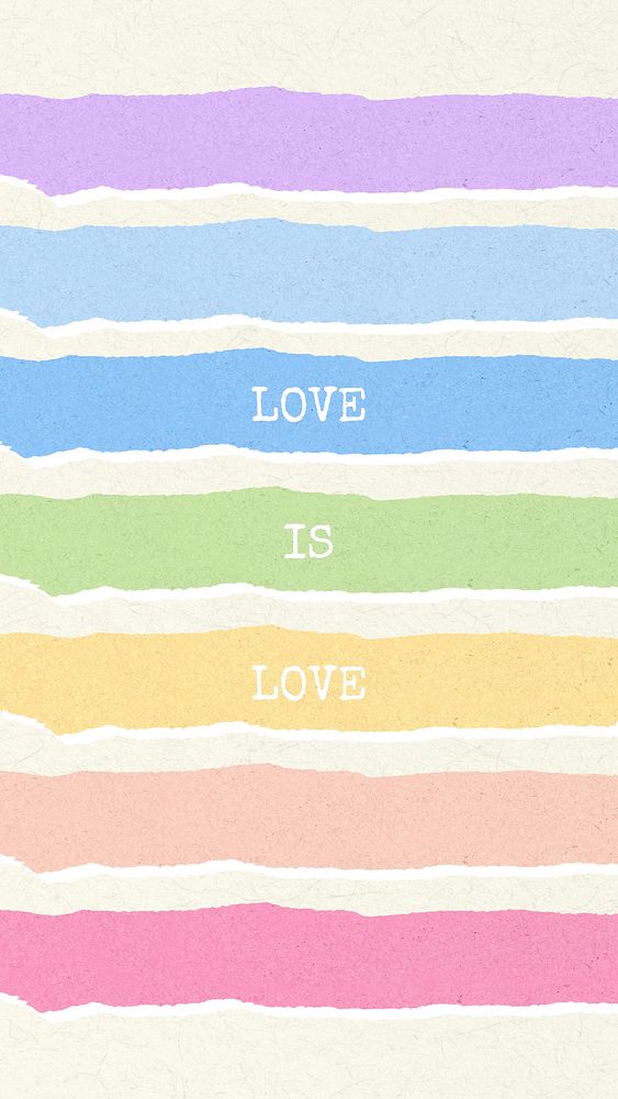 Love is love mobile wallpaper template