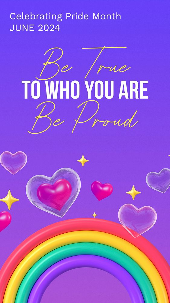 Pride month Facebook story template