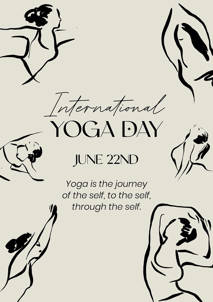 Yoga Day poster template