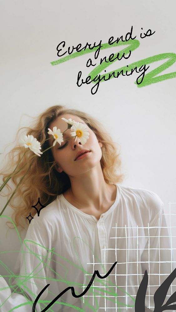 New beginnings quote Instagram story template