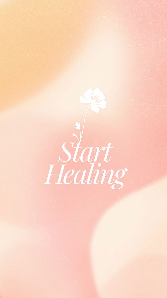 Healing mobile wallpaper template