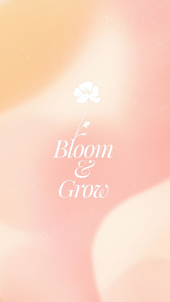 Bloom & grow mobile wallpaper template