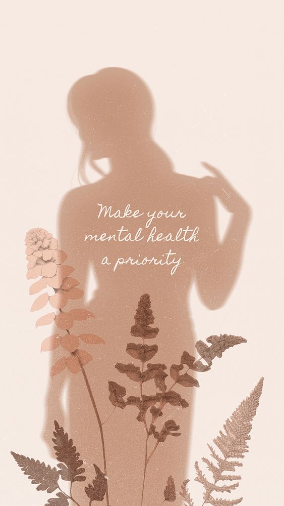 Make your mental health a priority mobile wallpaper template