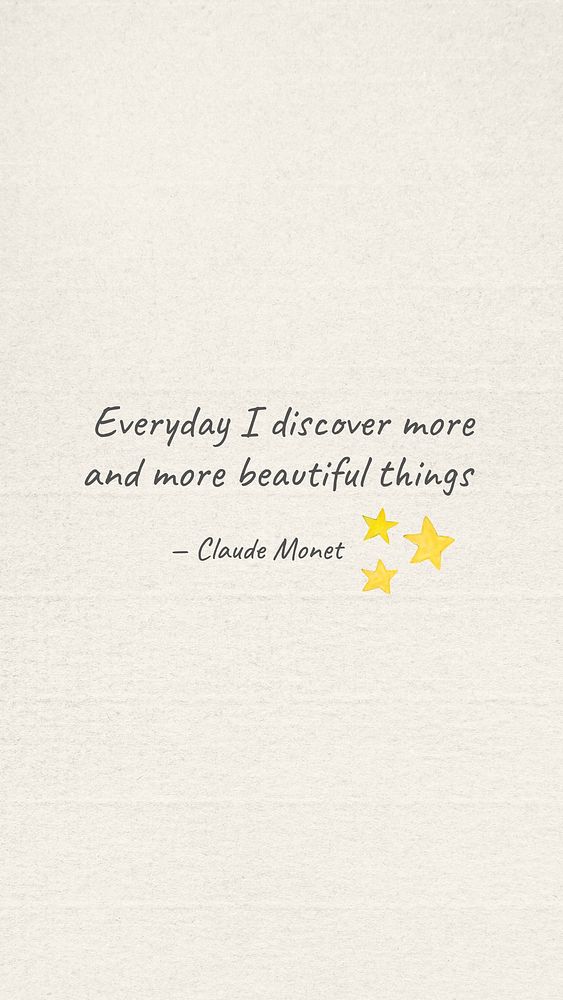 Monet's beauty quote Instagram story template